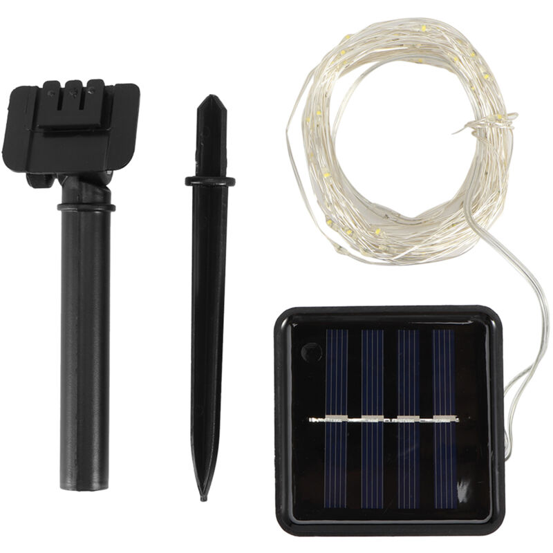 Solar Lampe à Pelouse Copper Fil Light String avec Contrôle de Lumière Intelligente pour Décoration de Jardin Extérieure étanche