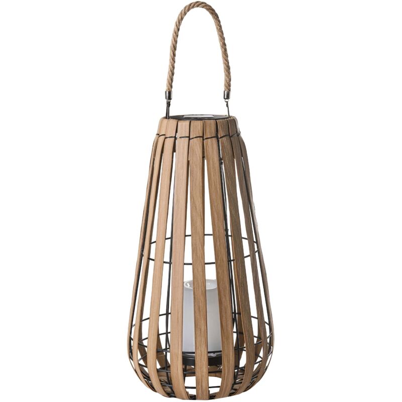 Image of Solar Lantern Light Brown Synthetic Material&hellip;