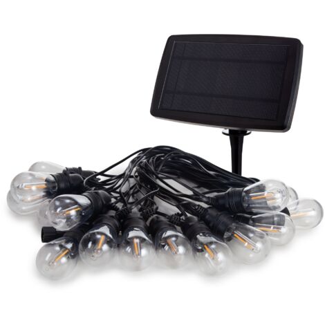 SOLAR LED - 15 M - 15 LAMPES BLANC CHAUD - CÀBLE NOIR VELLEMAN V-SOLAR-15-WW