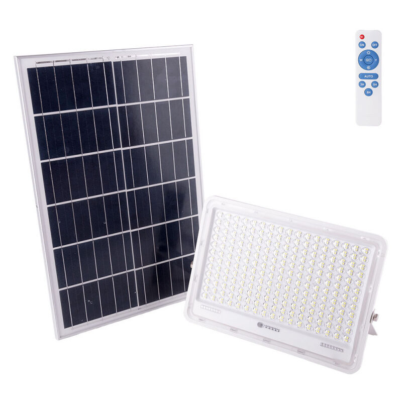 Solar led Floodlight 300W 6500K Tafel: 6V/25W Battery: 3.2V/20000MaH Remote Control [HO-SolarFL-300W-02] - kaltes Weiß