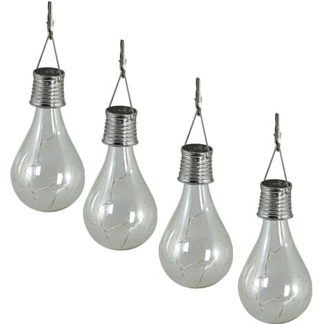 Solar LED Garten Party-Lichterkette 4 Stk. Transparent 95420 Luxform - Transparent