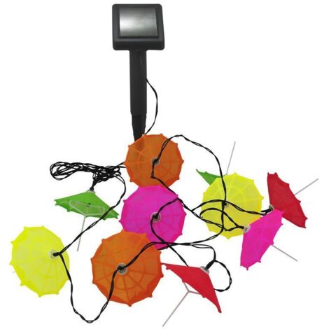 Solar LED Gartengirlande Regenschirme Goldlux 311559