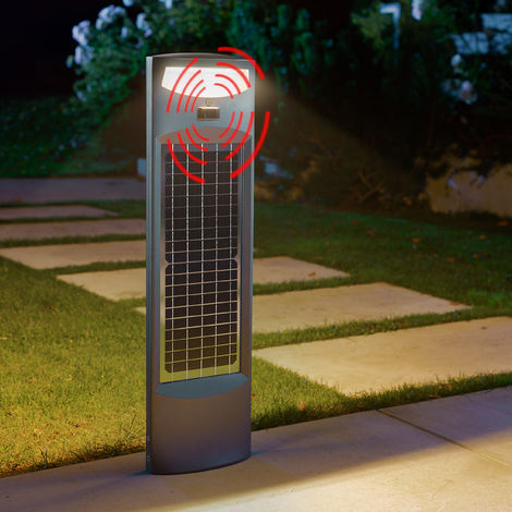 Solar LED Sensor Wegeleuchte 20W Solarmodul 2000lm warmweiß Solarleuchte Garten