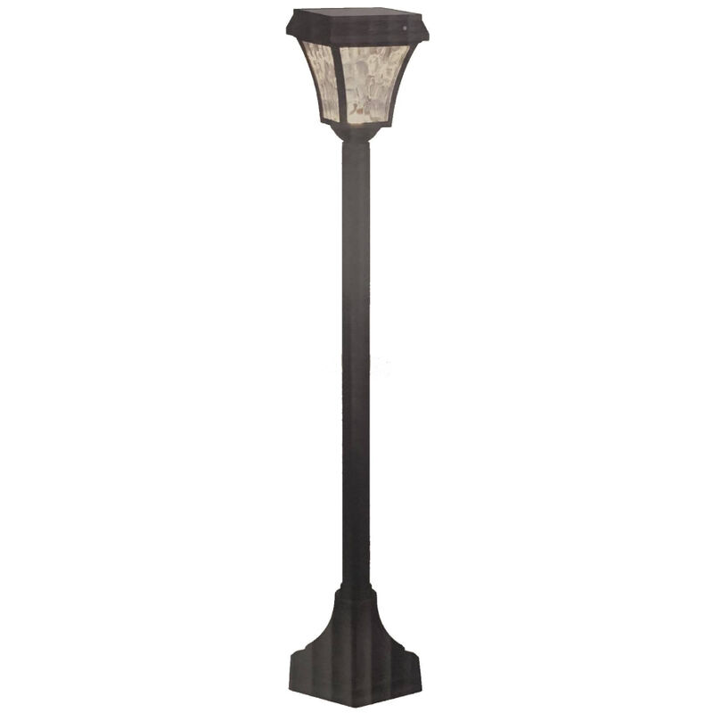 V-tac - Samsung Solar Led Gartenlampe Mit Mast, Mattschwarz, 3-in-1, Ip65