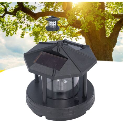 [Solar-LED-Straßenleuchte] Solarbetriebene Außenleuchte mit 360°-Drehung, einfacher Installation und einzigartigem Turmdesign, Größe 10,5 x 10 cm, aus robustem Kunststoff.