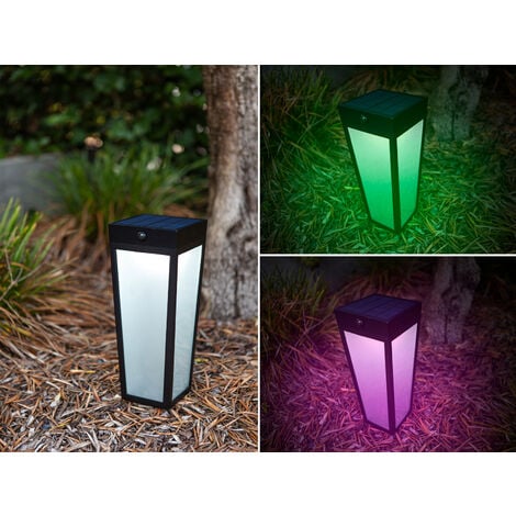 Solar LED Wegeleuchte DIAS 48cm, Bewegungsmelder & RGB Farbwechsel