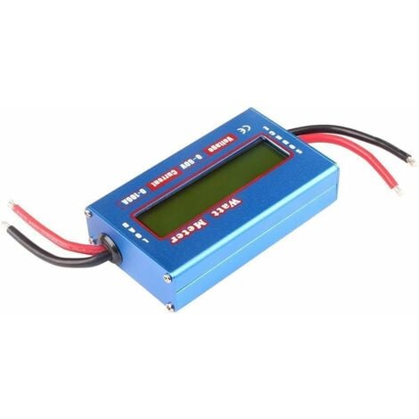 ERSANDY Solar Leistungsmesser LCD Analyseur De Puissance WattmèTre, DC écran LCD 60V / 100A de Haute précision de Mesure de Puissance Watt Meter - Bleu