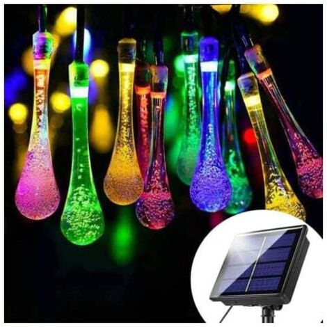 Solar-Lichterkette, 30 LEDs, für den Innen- und Außenbereich, 6,5 m, 8 Modi, IP65, wasserdicht, Lichterkette für den Garten, buntes Licht  FLITI