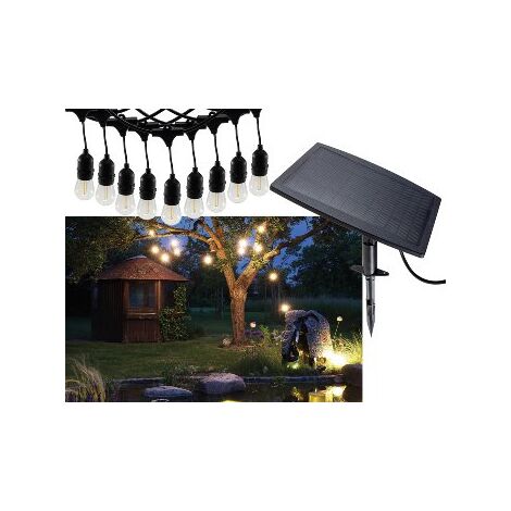 Solar Lichterkette Außen, 6m, 10 LED Lampen, IP44