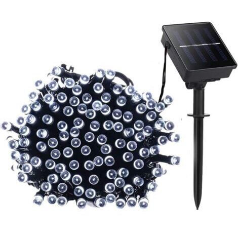 Solar-Lichterkette für den Außenbereich, 22 m, 200 LEDs, 8 Modi, wasserdicht, für Weihnachten, Garten, Terrasse, Bäume, Zaun, Hochzeiten, Haus, warmweiß