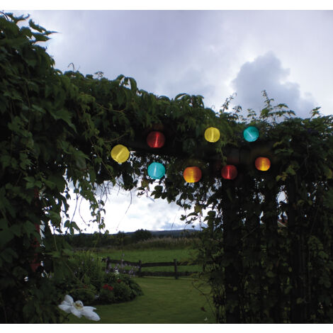 Solar-Lichterkette, Lampions Festival, bunt