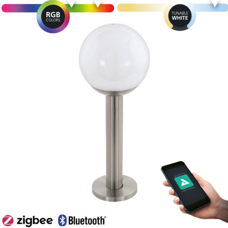 Solar Light Nisia-Z Acier inoxydable H: 52.5cm Ø: 20cm Dimmable IP44 avec connexion Z