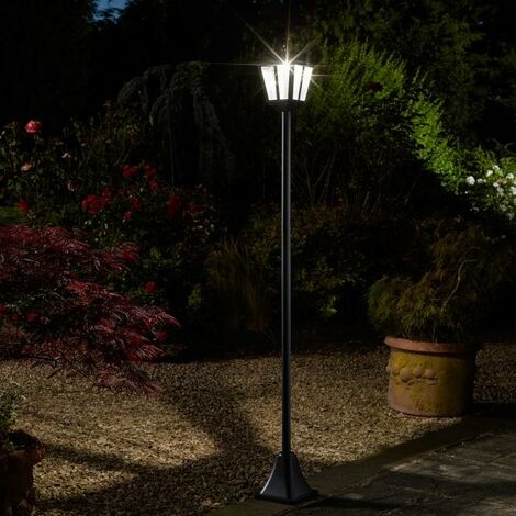 Solar Light Whitehall LampPost Bollard Super Bright 1.8 Meter