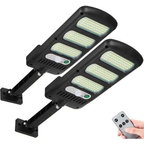 Solar Lights Outdoor, 2 Pack 213 LED Security Lights with Motion Sensor, Waterproof and 180° Adjustable.
