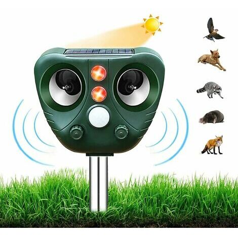 Katzenschreck für Garten, Solar Wasserdichter Ultraschall Tiervertreiber,  2Stück Katzenschreck Ultraschall mit Bewegungsmelder und LED Blitz,  Hundeschreck Ultraschall für Katzen, Hunde, Vögel, Füchse : :  Garten