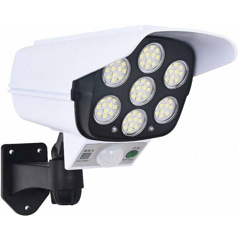Solar Motion Sensor Light Outdoor Dummy Security Camera Fake Simulation Surveillance led Human Body Induction Lamp for Garden Path Corridor