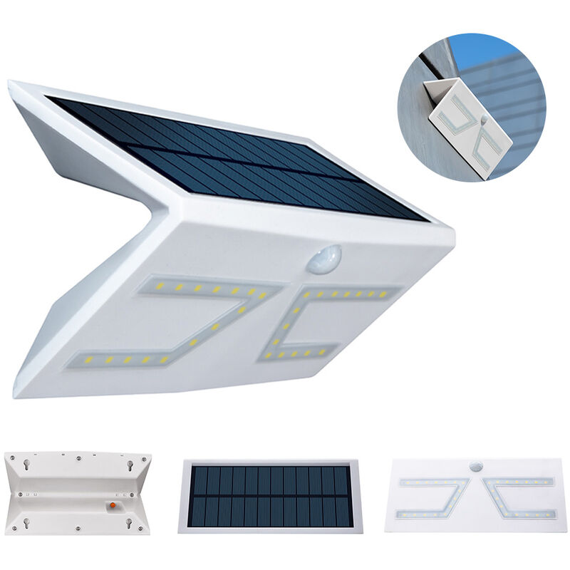 

Shell Solar movimiento Dection lampara de pared de 5W SMD IP65 Blanco / Negro Caliente rojo / blanco / verde / azul Luz Ambiente, cascara blanca luz