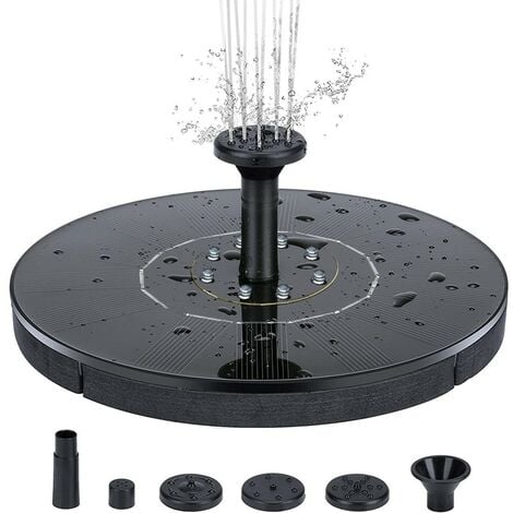 KINSI Solar Outdoor Springbrunnen, Brunnenpumpe, Outdoor Springbrunnen, Garten- und Terrassenbrunnen, 16cm