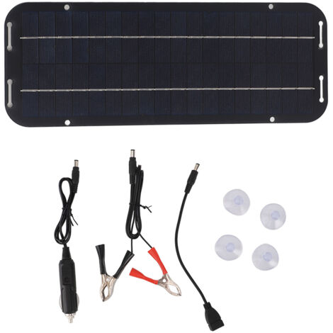 Solar Panel Charger Professional Polycrystalline Silicon High Efficiency Portable Solar Charger Kit For Outdoor Camping Travel 6W 12V