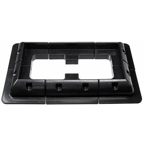 Solar Panel Mounting Brackets Corner and Side and Cable Entry Motorhome Black