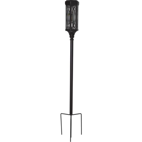 Solar-Pollerleuchte ,Folke', Lichtsensor, warmweiß, braun, höhenverstellbar bis 180cm