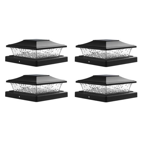 Solar Post Cap Lights Outdoor Deck Fence Light for 5.5x5.5 3.5x3.5 Wooden Vinyl Posts Patio Garden Decor 4Pack
