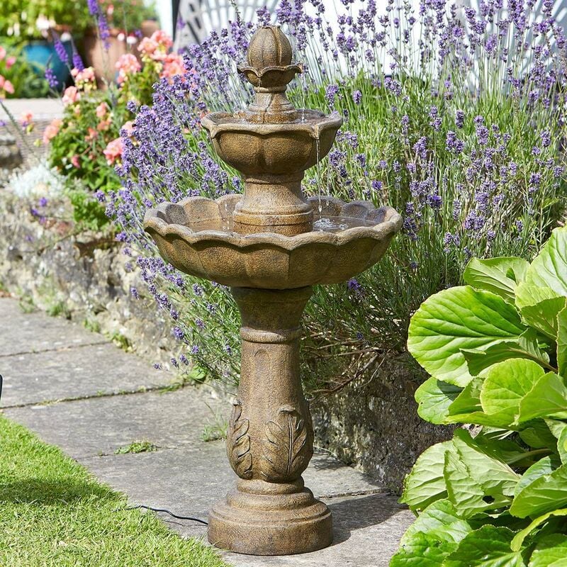 Image of Smart Garden - Solar Power Kingsbury Water Feature Fountain | Garden Outdoor Decoration Ornament - Bronze
