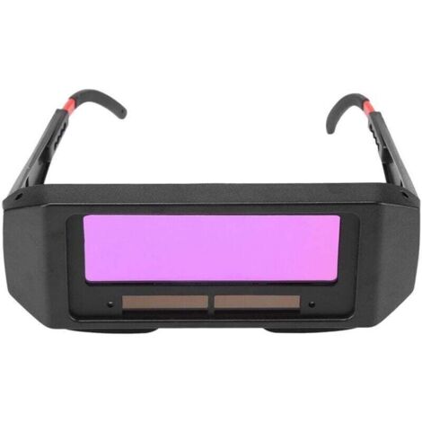 Solar-Powered Auto-Darkening Welding Goggles, Welding Glasses, Safety Helmet with Adjustable Shade, Anti-Glare Protective Glasses