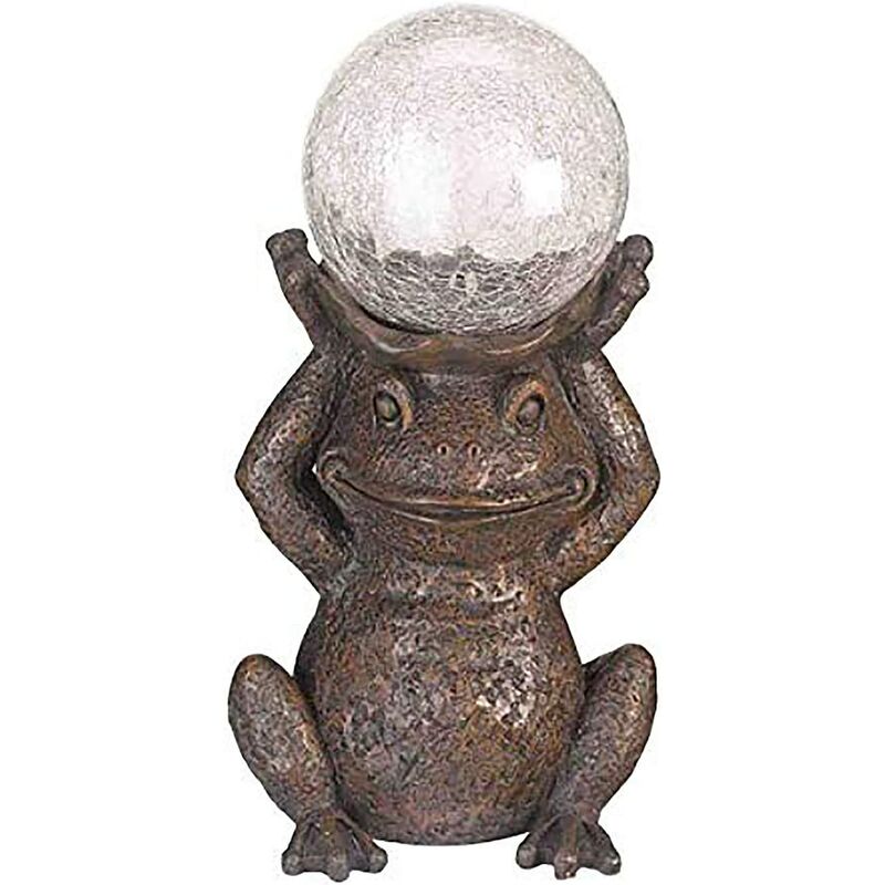 Solar Powered Frog Colour Changing LED Garden Ornament