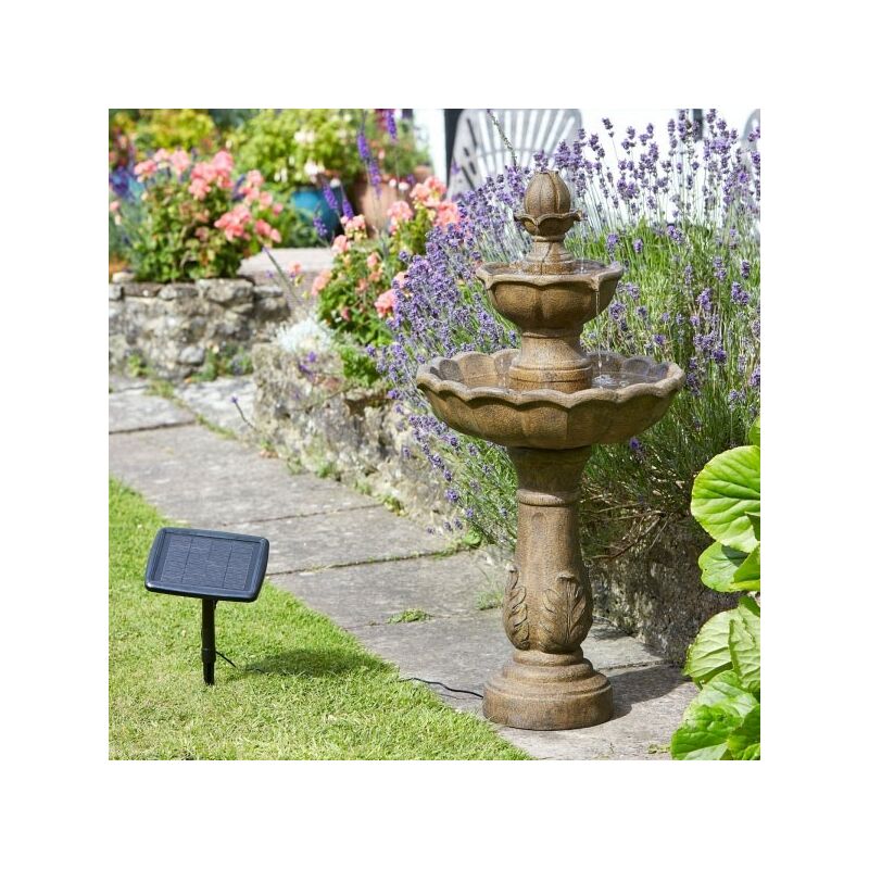 Image of Smart Garden Solar Kingsbury 3 Tier Garden Water Feature Fountain Bird Bath