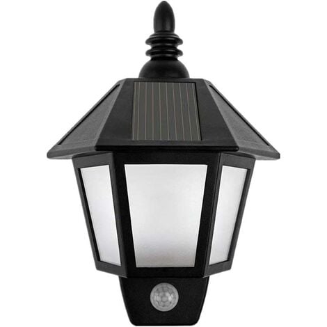 main image of "Solar Powered Motion Sensor Wall Lights Outdoor Security Sconces LED Lantern Lamp for Garden Patio Patio"