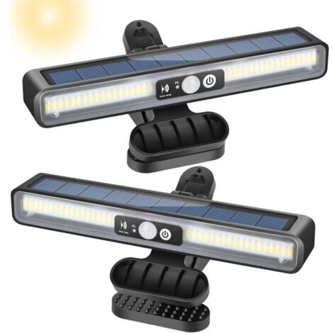 Solar Powered Outdoor Light with Motion Sensor, 36 LED, 2 Modes, Solar Wall Lamp for Fence, Garage, Garden, Set of 2 - Warm Light