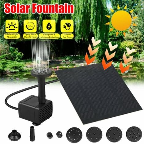 HIASDFLS Solar pump pond pump solar fountain water feature ornamental fountain fountain garden