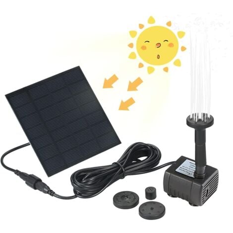 Solar Pump, Solar Fountain, Solar Powered Water Pump, Solar Panel Water Pump Kit, Outdoor Submersible Watering Pump, Bird Bath Pond Pump