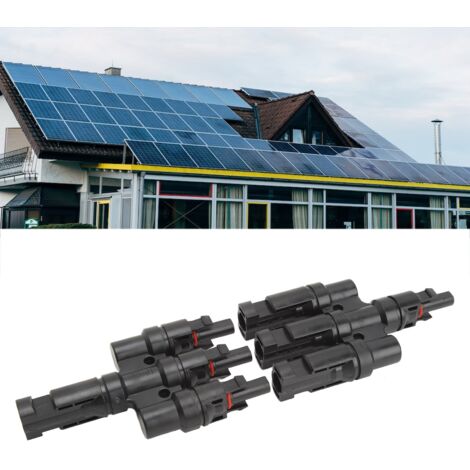 Solar-PV-T-Verbinder für Parallelschaltung IP67 PPO 151 g 2 Stück Hochstrom wasserdicht UV-beständig