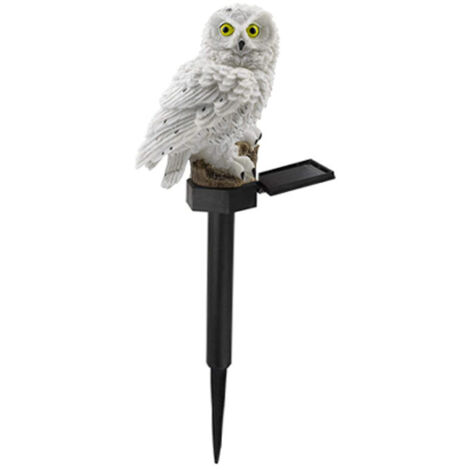 Solar Rasenlampe, dekorative Gartenlampe, Außen Solarleuchte wasserdicht, für Wege Rasen Terrasse Garten Eulenförmige Lampe (weiß)