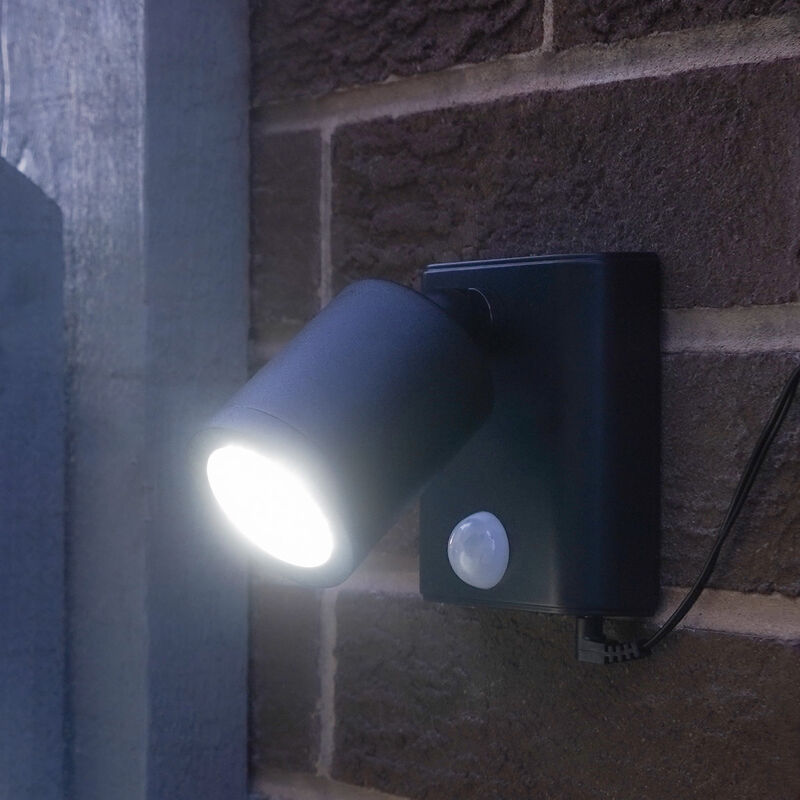 Solar Power Security Pir Motion Sensor Welcome Wall Light Outdoor Garden - Black