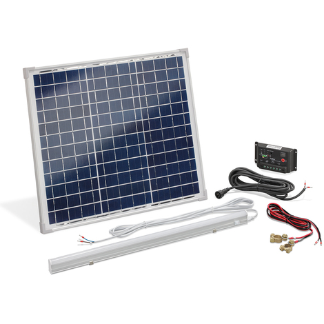 Solar Set 30w Mit Akku Bausatz Solaranlage Inselanlage Camping Esotec 120006