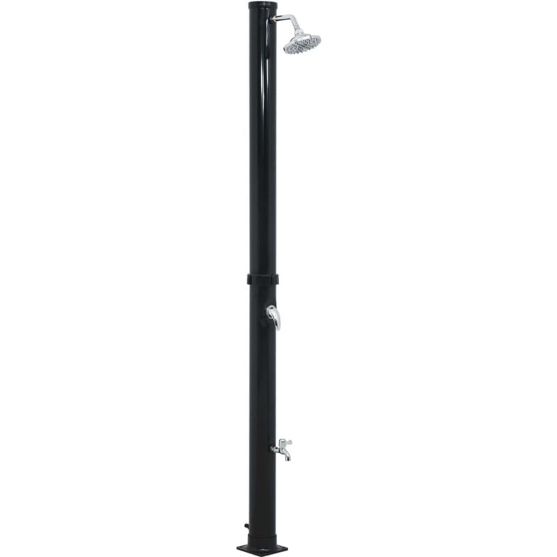 Solar Shower Black 220 cm 20 l Vidaxl