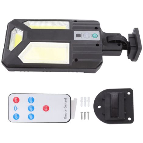 Solar-Straßenlaterne, LED-Solar-Wandleuchte, IP65, wasserdicht, 3000 lm, 3 COB, Bewegungsmelder, Wandleuchte, Außen-Sicherheitslampe für Parkplatz, Zuhause, Garage, Garten, Veranda