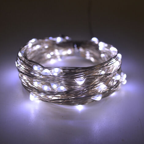 Solar String Lights, 10m, 100 LED, 8 Modes, Suitable for Christmas Tree, Garden, Balcony Decoration, Cool White
