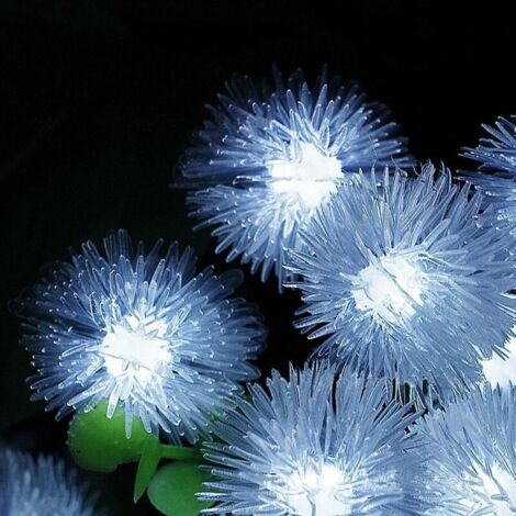 Solar String Lights 16ft 20 LED Garden Solar Lights Waterproof Fairy Lights, Dandelion Ball Decorative Solar Light for Home, Garden, Party, Patio (White)