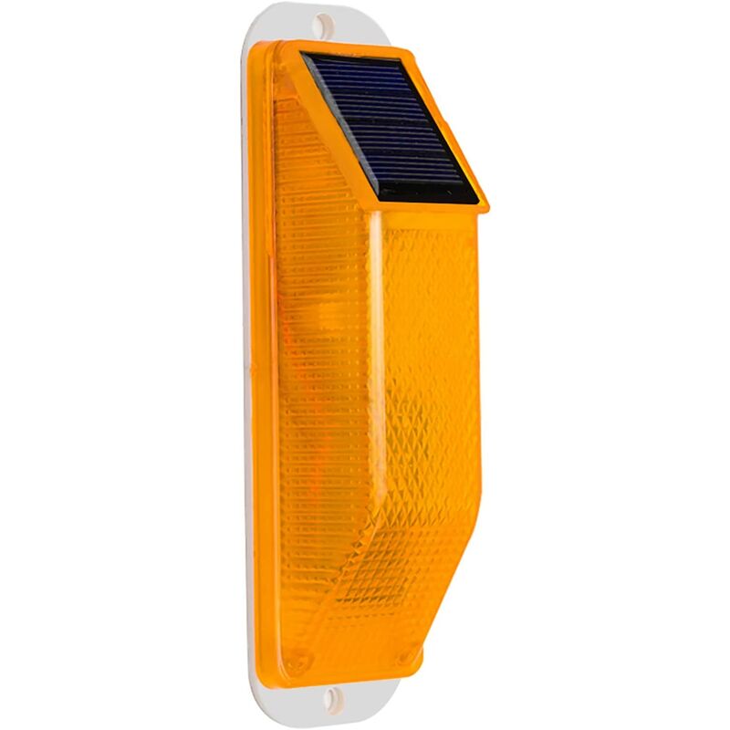 Mimiy - Solar Strobe Warning Light Super Bright led Waterproof IP65 for Driveway Dock Construction (yellow, 2pcs)