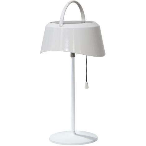 Solar-Tischleuchte ,Cervia', weiß, LED, Lichtsensor, warmweiß, 36cm