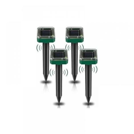 Solar Ultrasonic Mole Repeller, 4 Pieces Solar Ultrasonic Repellent, Solar Mole Repellent, Ultrasonic Snake Repellent
