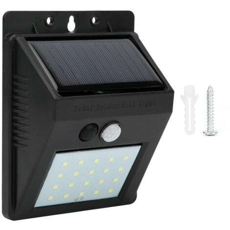 Solar-Wandleuchte mit Bewegungsmelder, 20 LEDs für Garten, Einfahrt, Außensicherheit, Terrasse