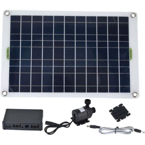 Solar-Wasserpumpen-Set, 800 l/h solarbetriebene Tauchpumpe mit 50-W-12-V-Solarpanel, ideal für kleine Teiche, Schwimmbecken, Aquarien, Vogeltränken und Hydrokulturen