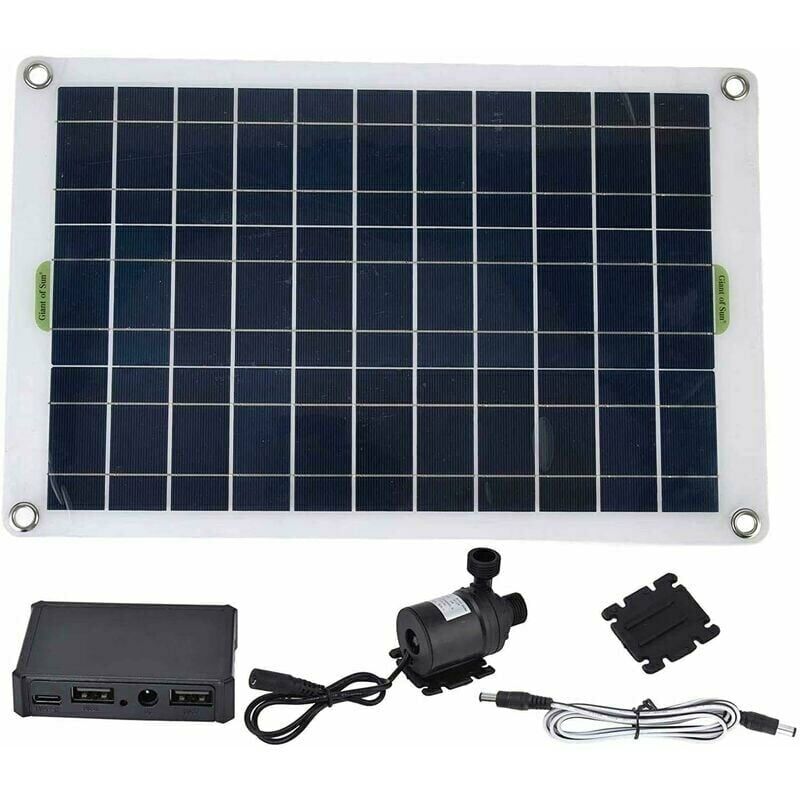 Solar Water Pump Kit, 800l/h Low Noise Submersible Solar Fountain Pump ...