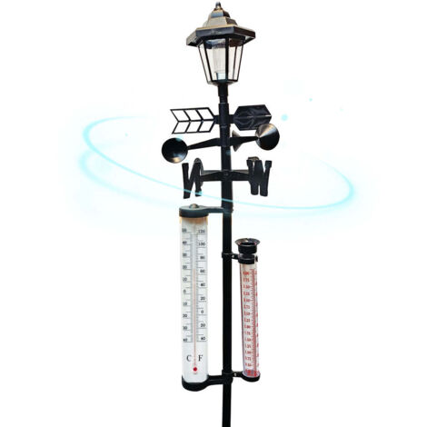 NORTHIX Solar wetterstation mit thermometer und windmesser