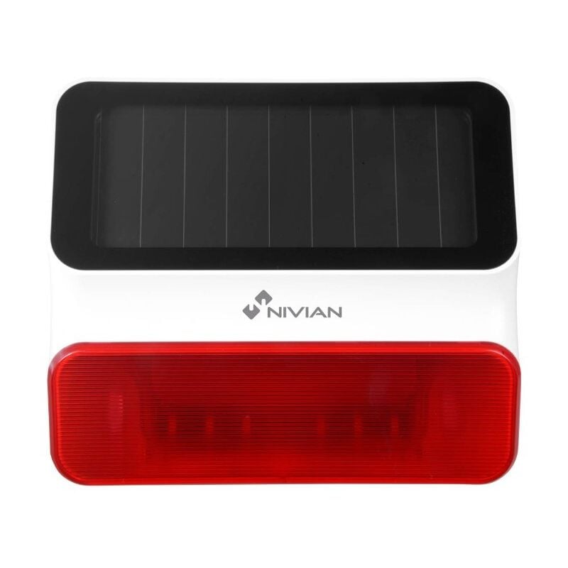 Sirène d'alarme extérieure solaire